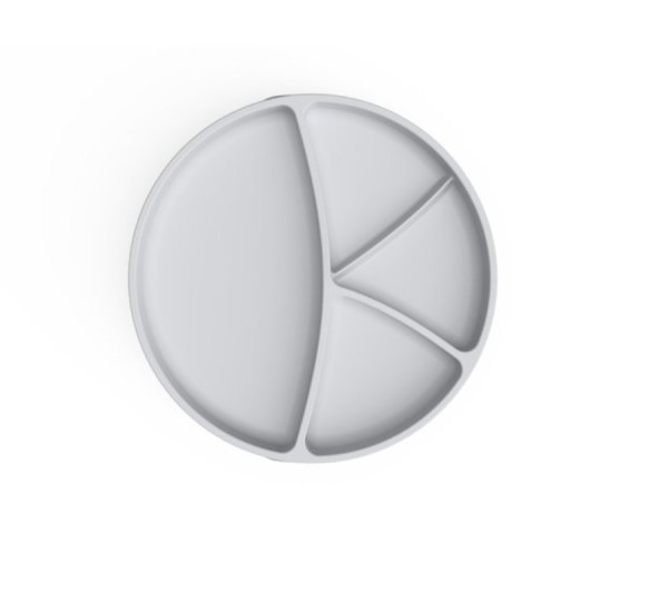 Everyday baby silikonski prianjajuci tanjur, siva